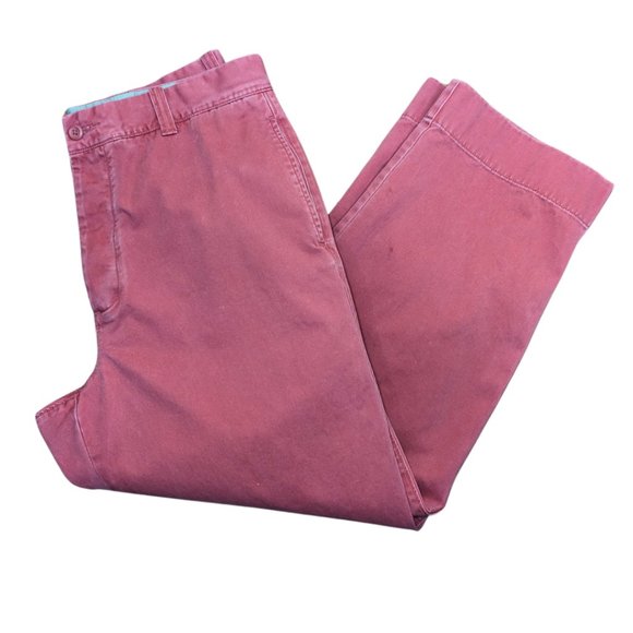 J. Crew Other - J.Crew 34x30 Flat Front Nantucket Red Sun Washed Cotton Chino Khaki Pants